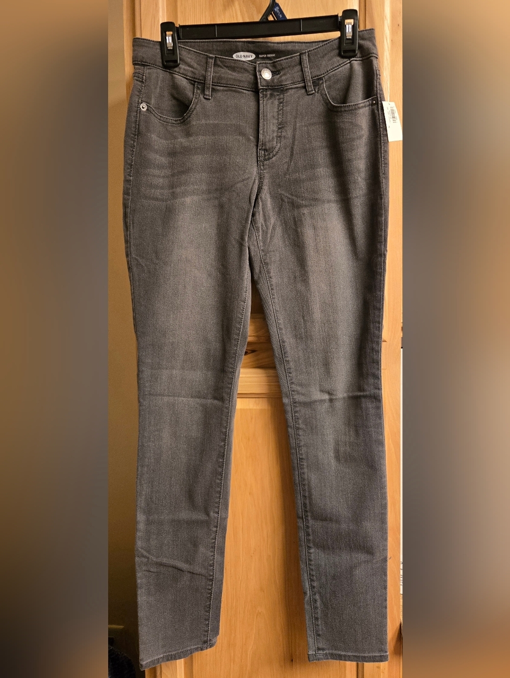Old Navy Gray Super Skinny Mid Rise Jeans Womens Size 2